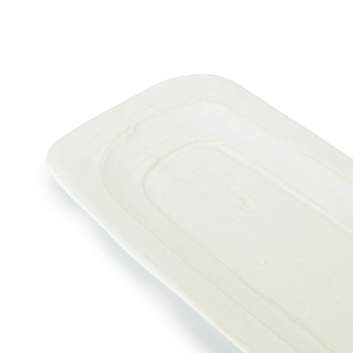 Toscana Small Rectangle Platter White, 16.5" X 7"
