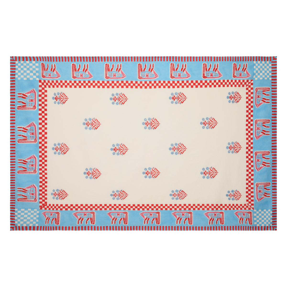 Cheval Nomade Pink & Blue Tablecloth