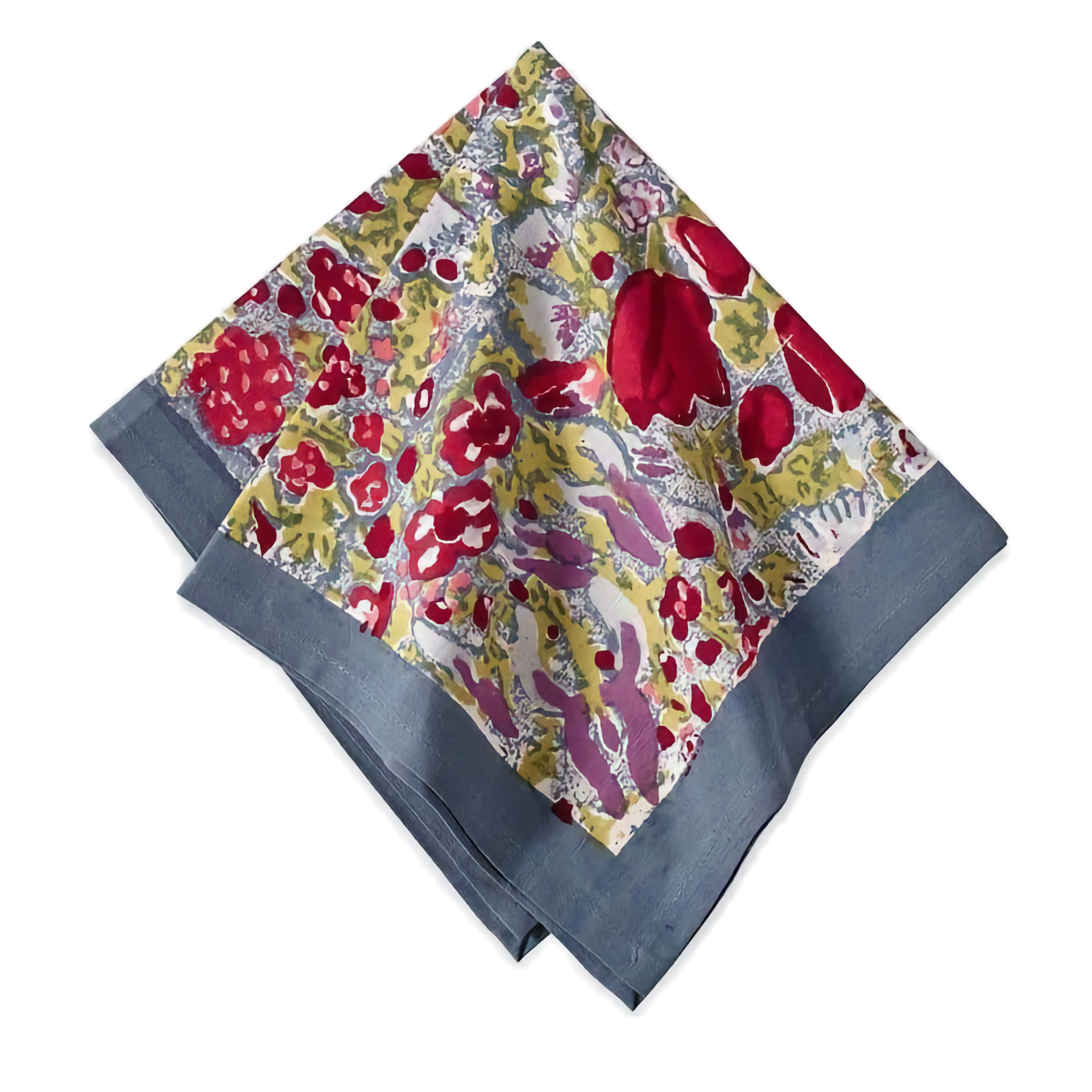 French Tablecloth Jardin Red & Grey