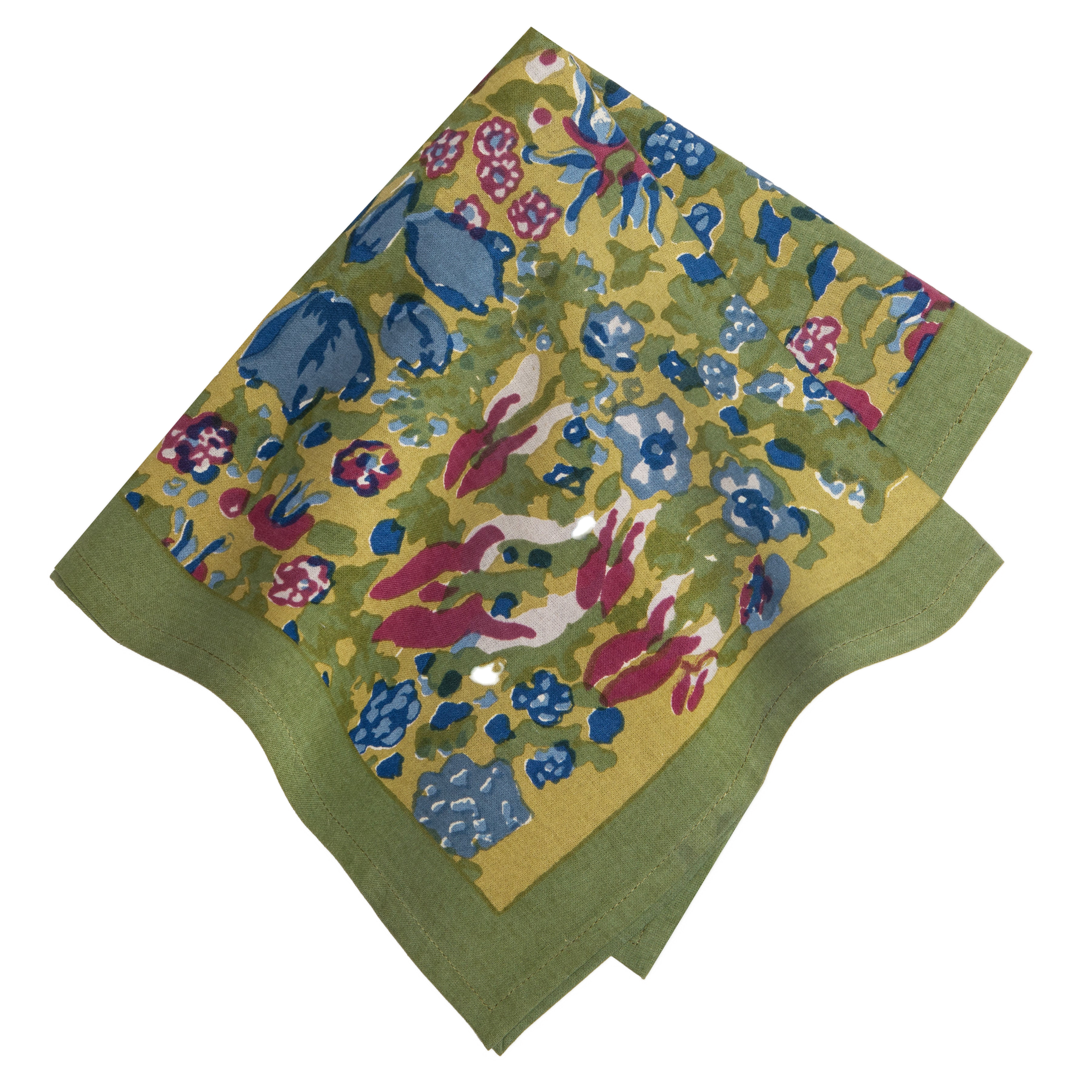 French Tablecloth Jardin Blue & Vert