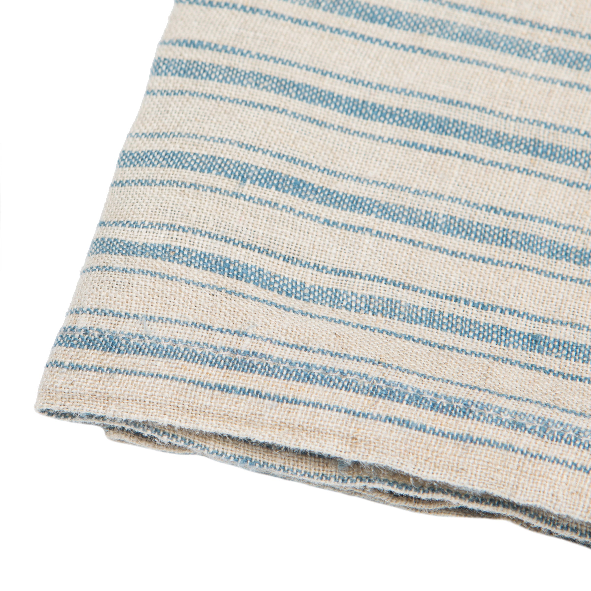 Boat Stripe Linen Kitchen Towels Natural & Blue, Set of 2