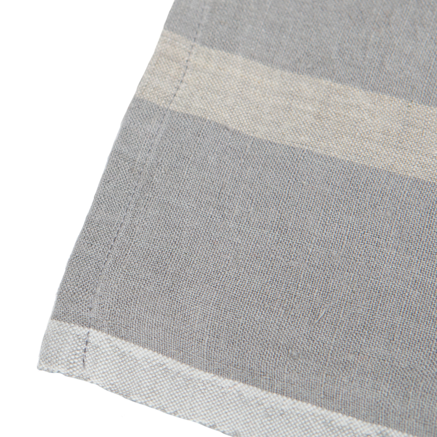 Laundered Linen Napkins Grey & Natural, Set of 4