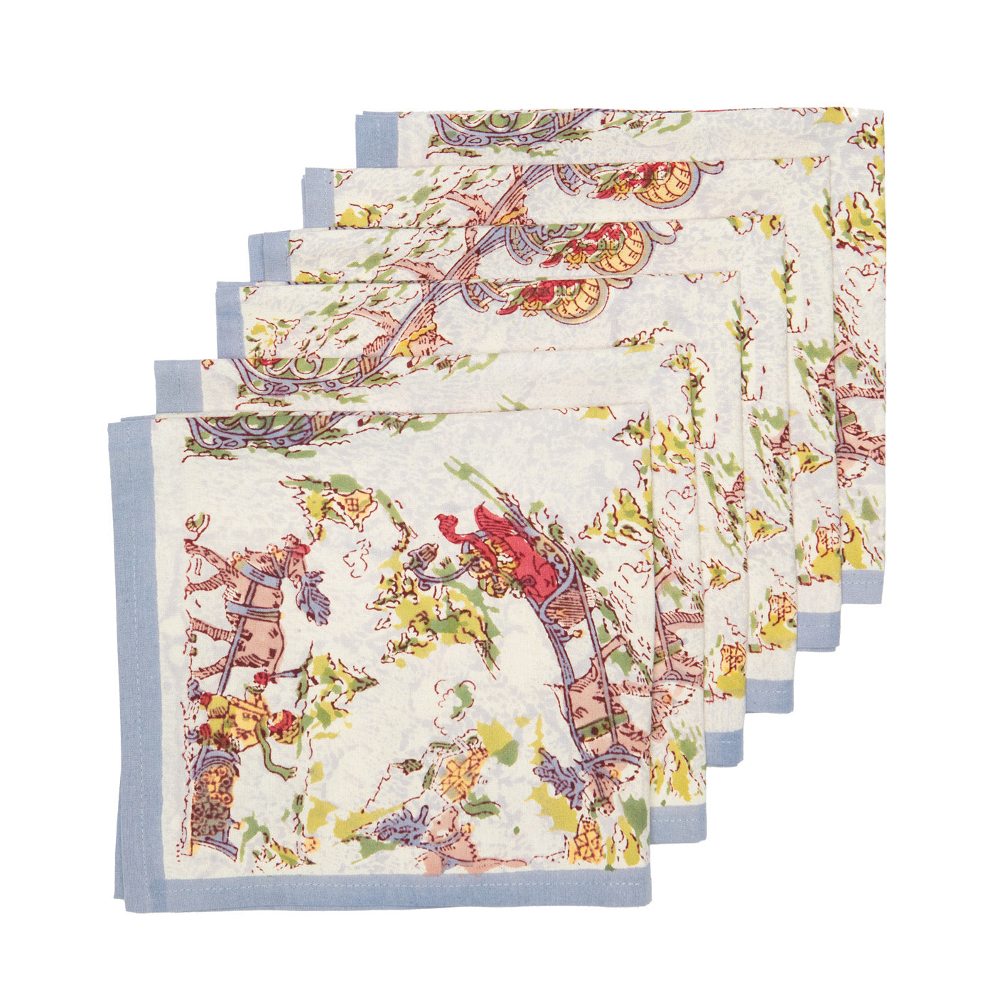 Renne Grey & Blue Napkins, Set of 6