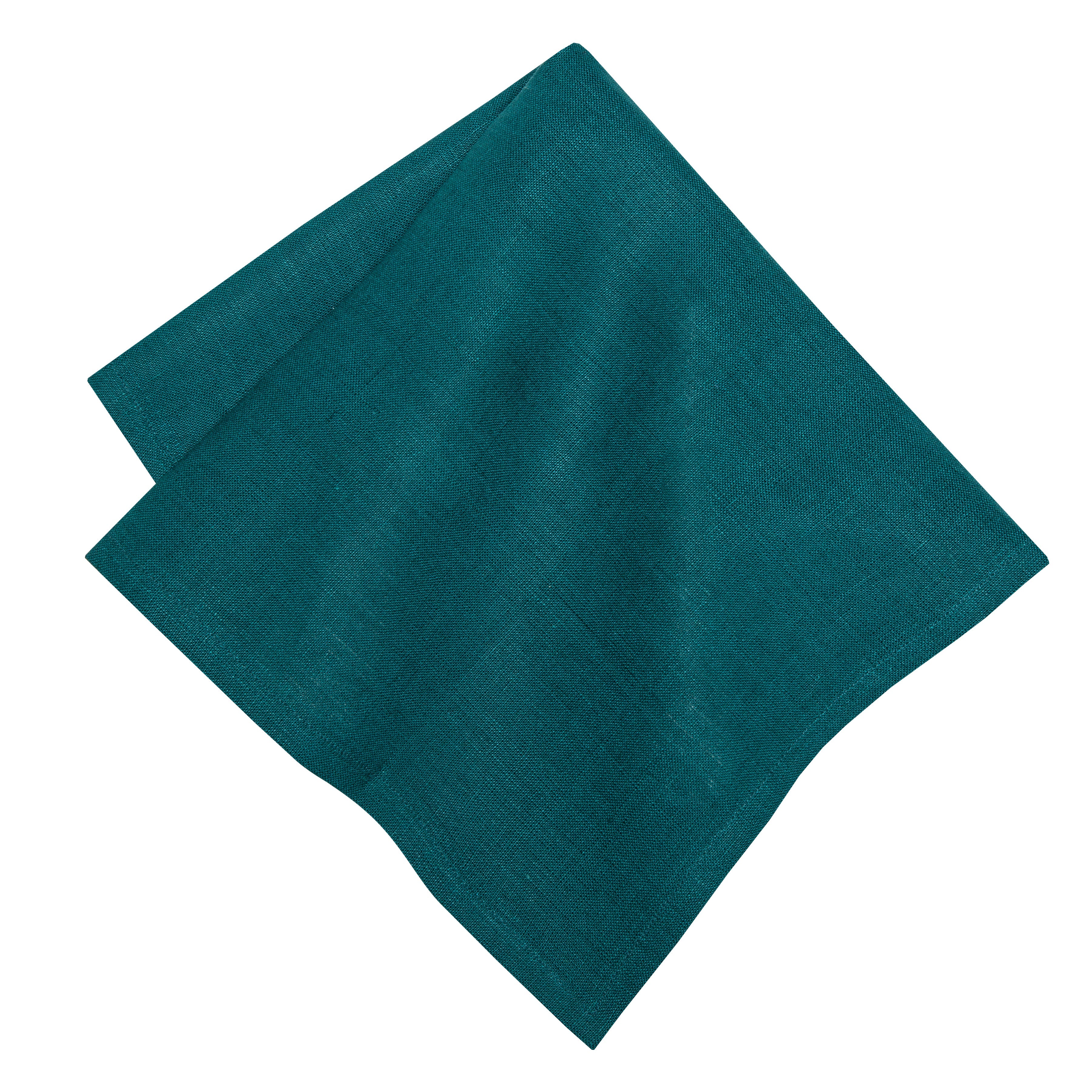 Palma Handwoven Linen Teal Blue Napkins 20x20 - Set of 4