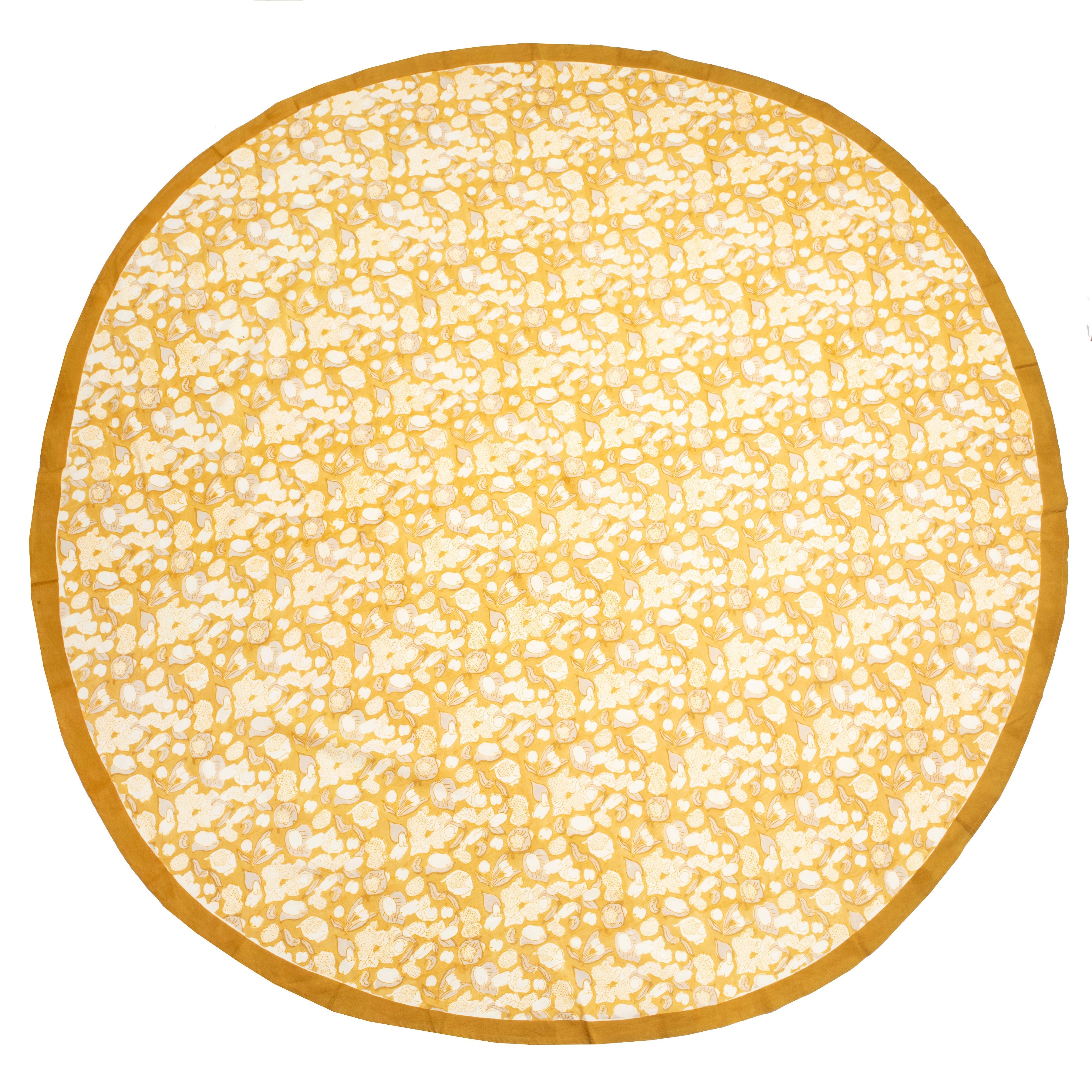 French Tablecloth Forest Harvest Grey & Mustard