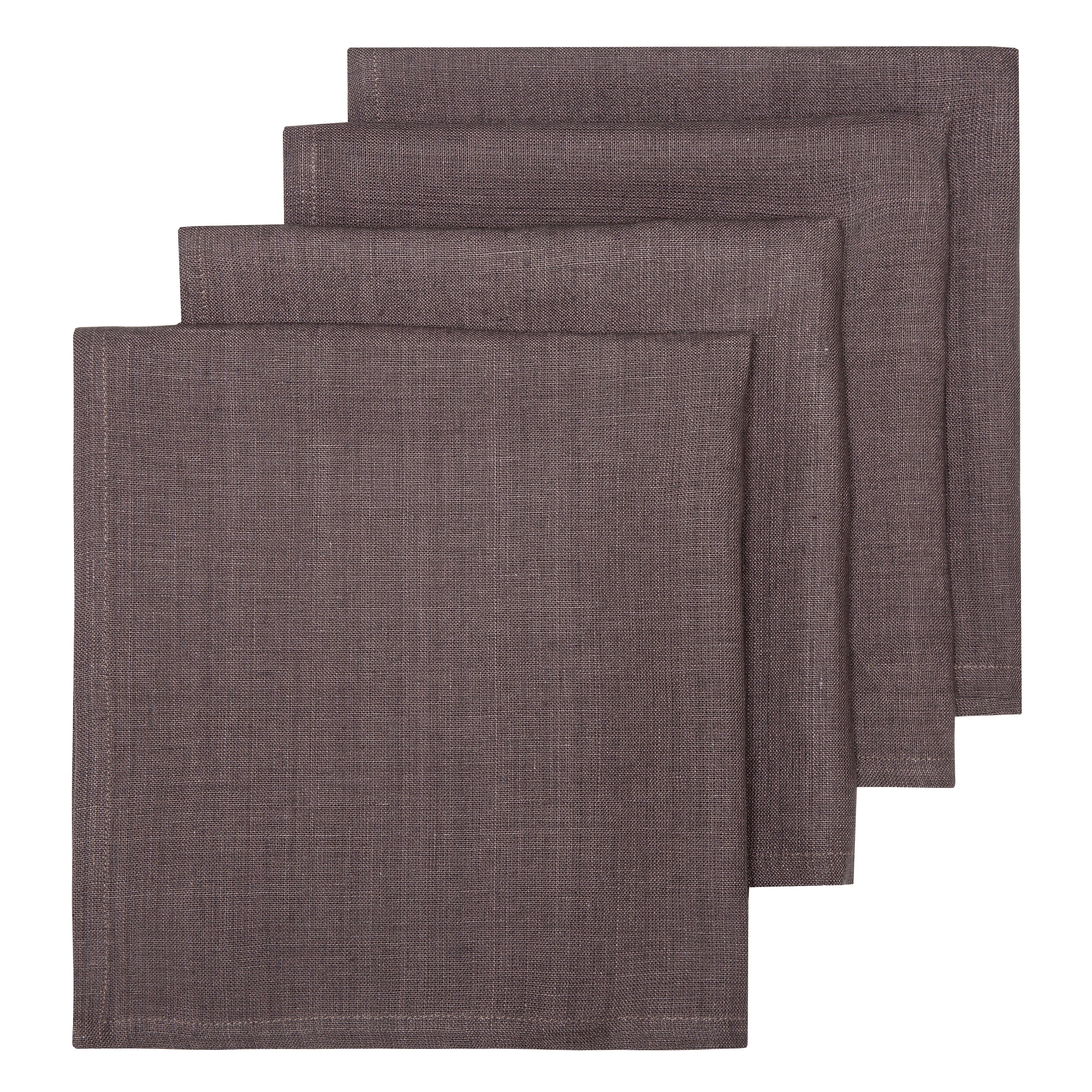 Palma Handwoven Linen Steel Lavender Napkins 20x20 - Set of 4