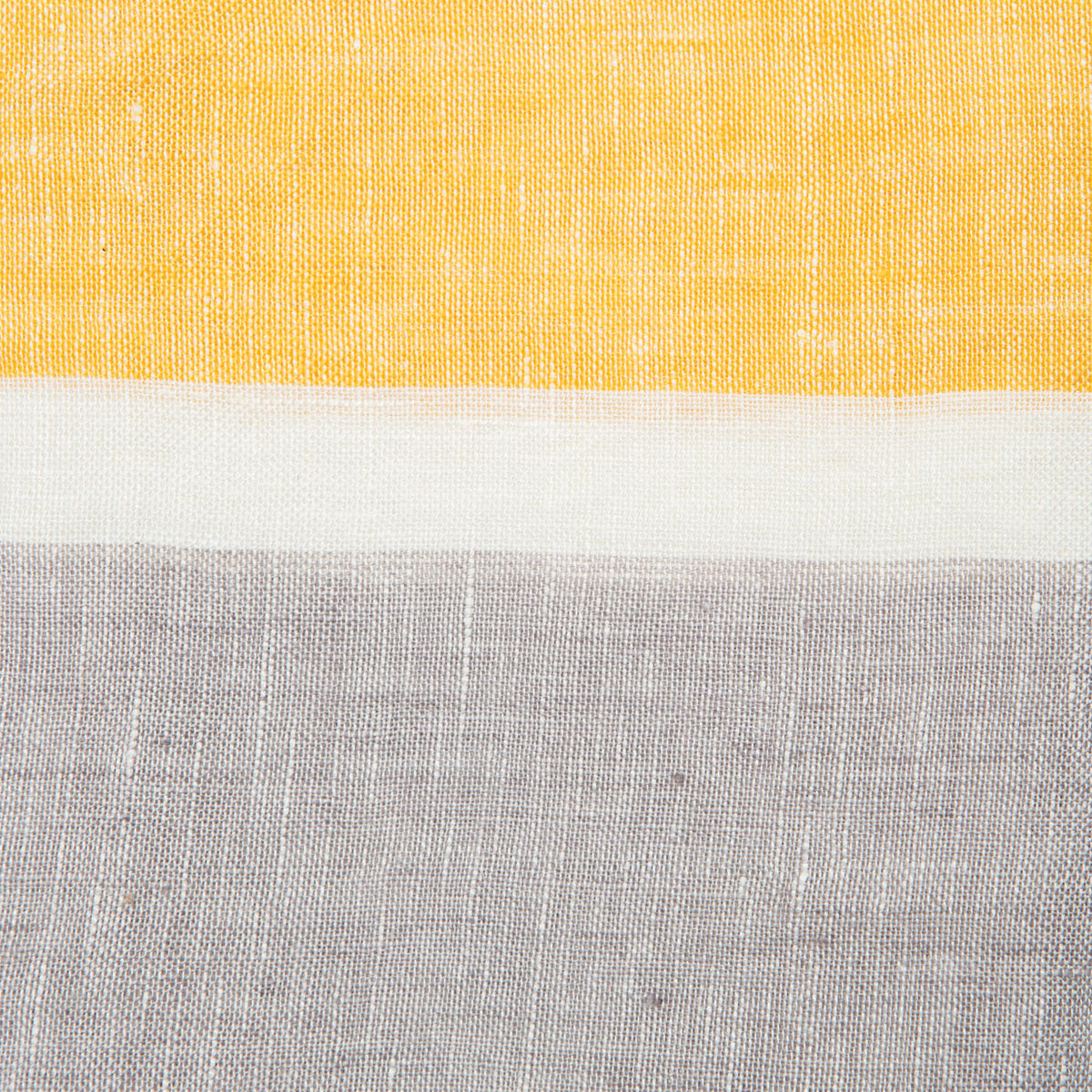 Napa Bold Stripe Linen Grey & Dijon Kitchen Towels, Set of 2