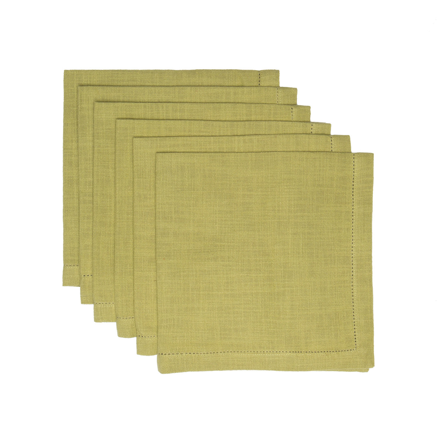 Hemstitch Kiwi Napkins By Caravan CouleurNature