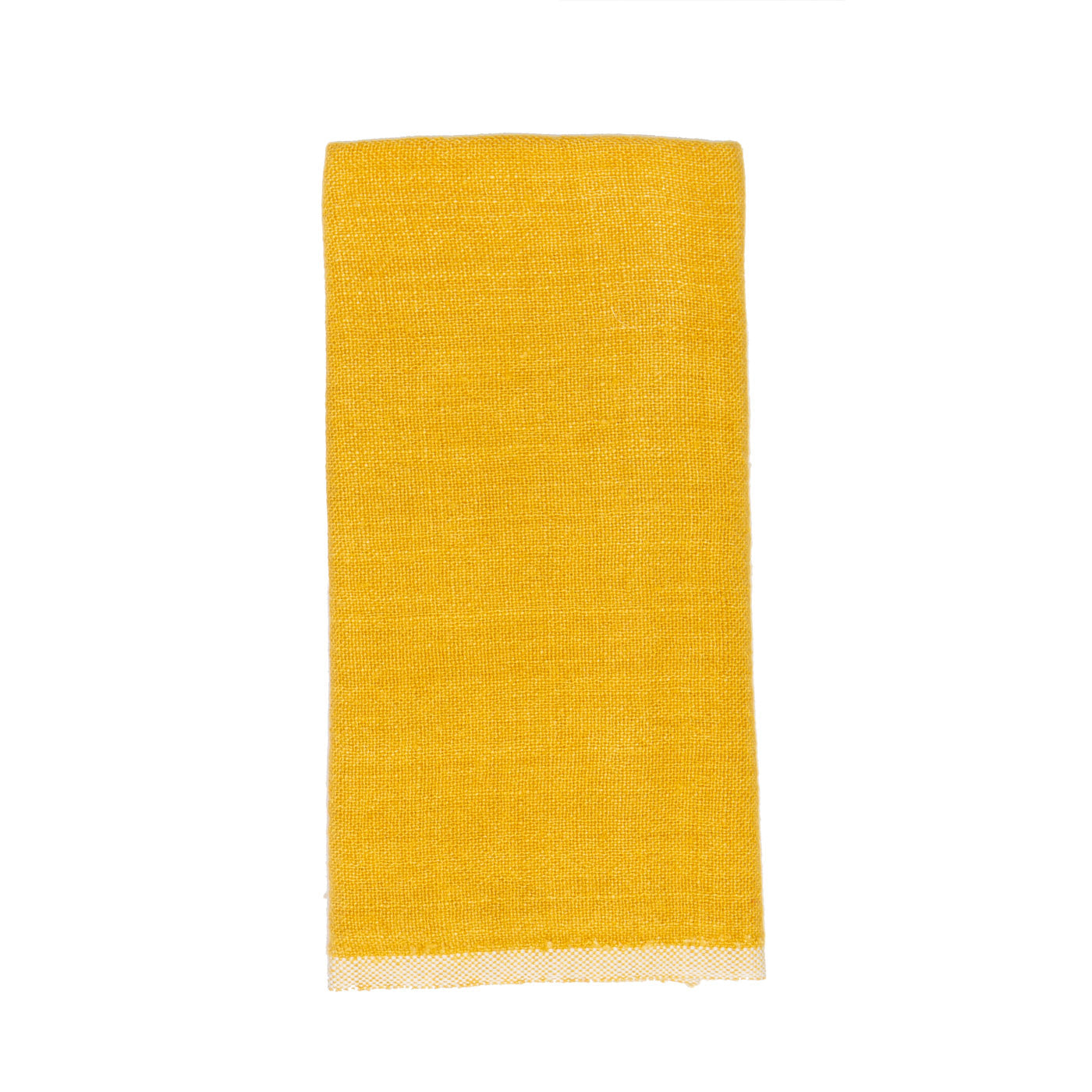 Chunky Linen Mustard Kitchen Towels, Set of 2