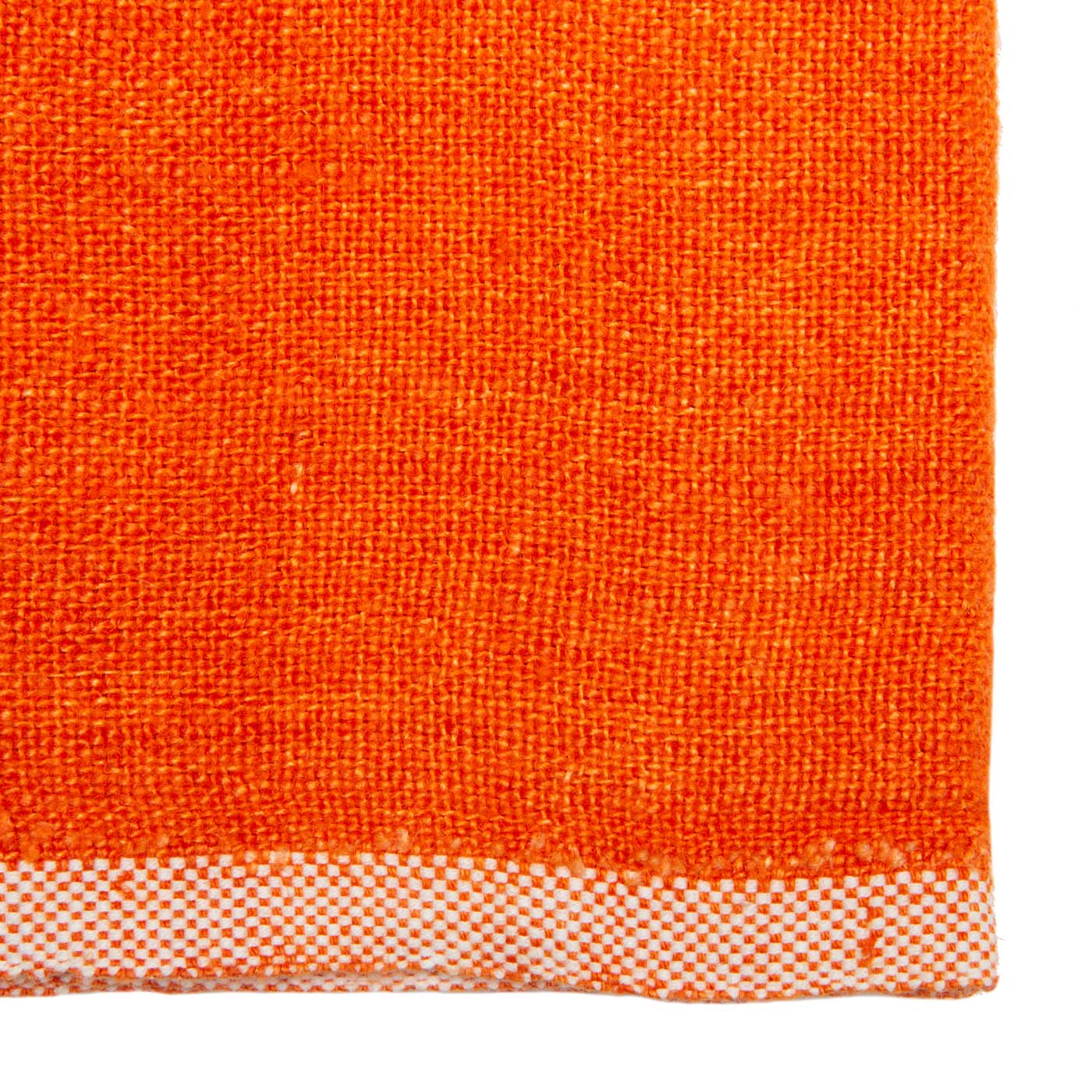 Chunky Linen Orange Napkins, Set of 4