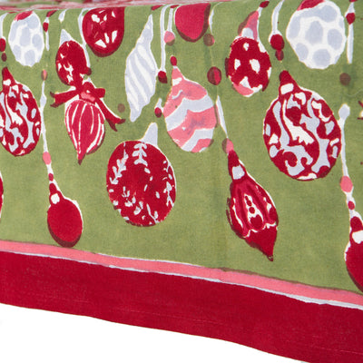 French Tablecloth Ornaments Red & Green