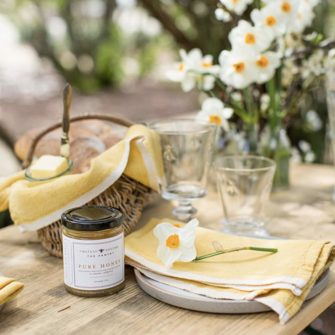 Chunky Linen Mustard Napkins, Set of 4