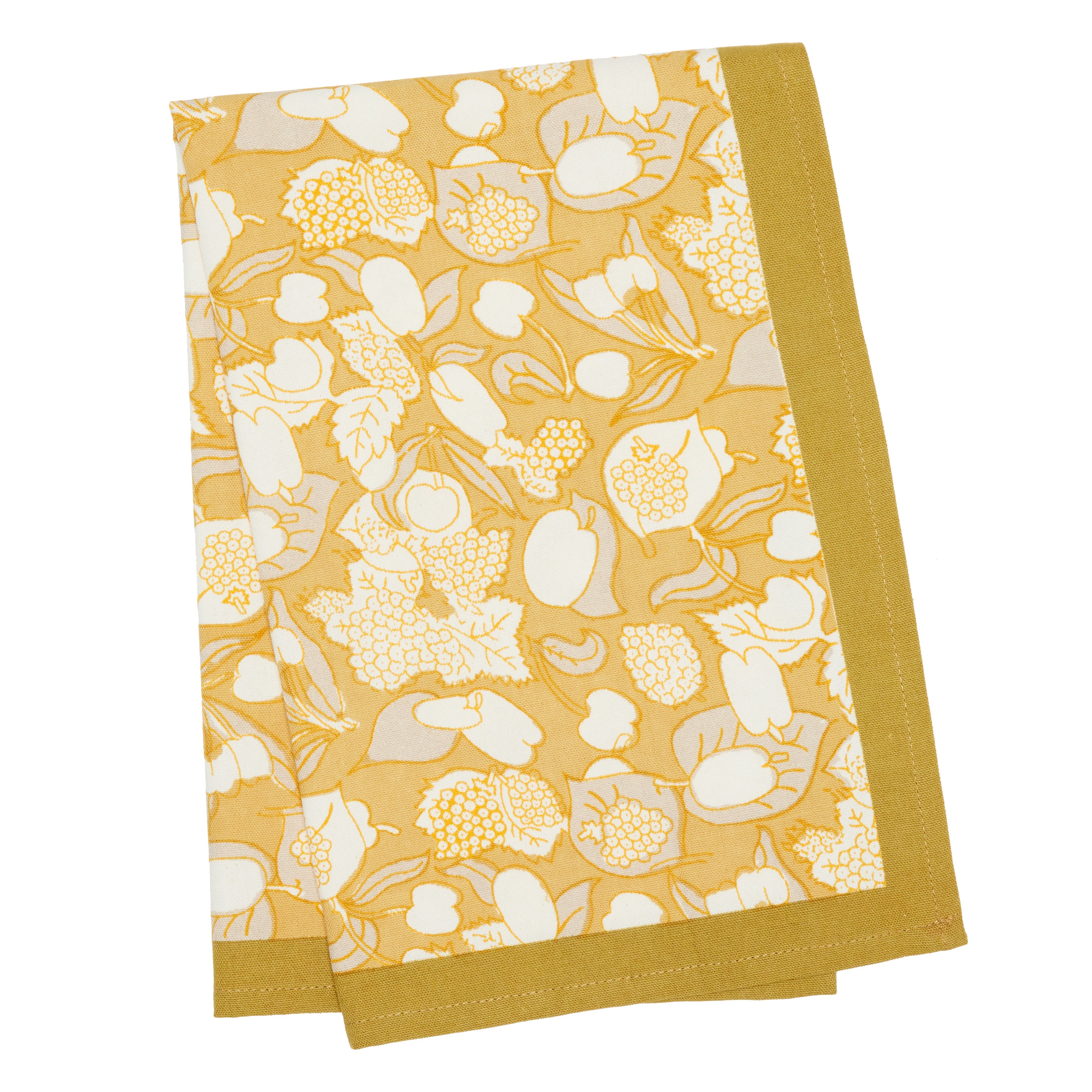 Forest Harvest Tea Towels Grey & Mustard, Set of 3