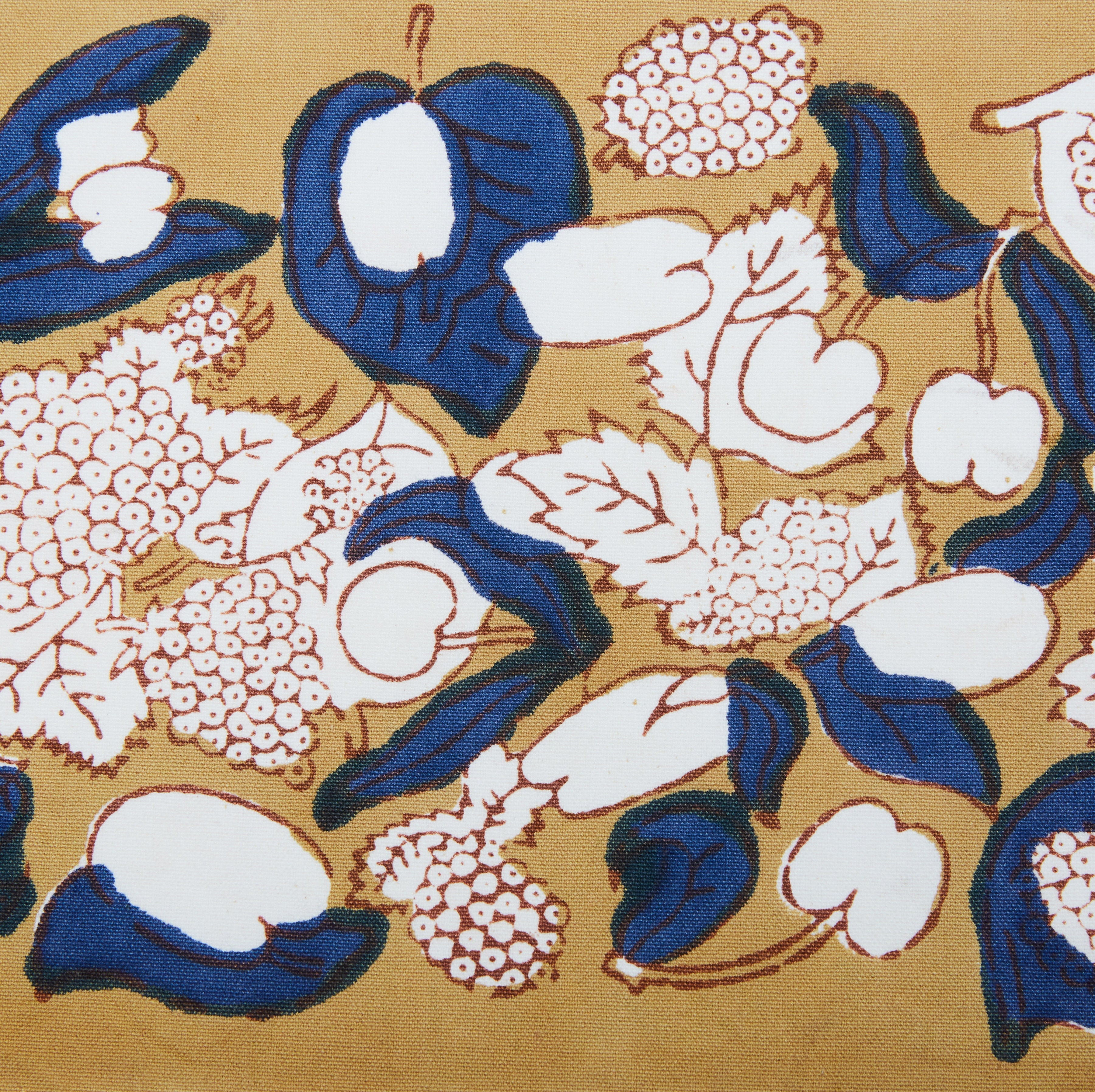 Forest Harvest Placemats Mustard & Blue, Set of 6