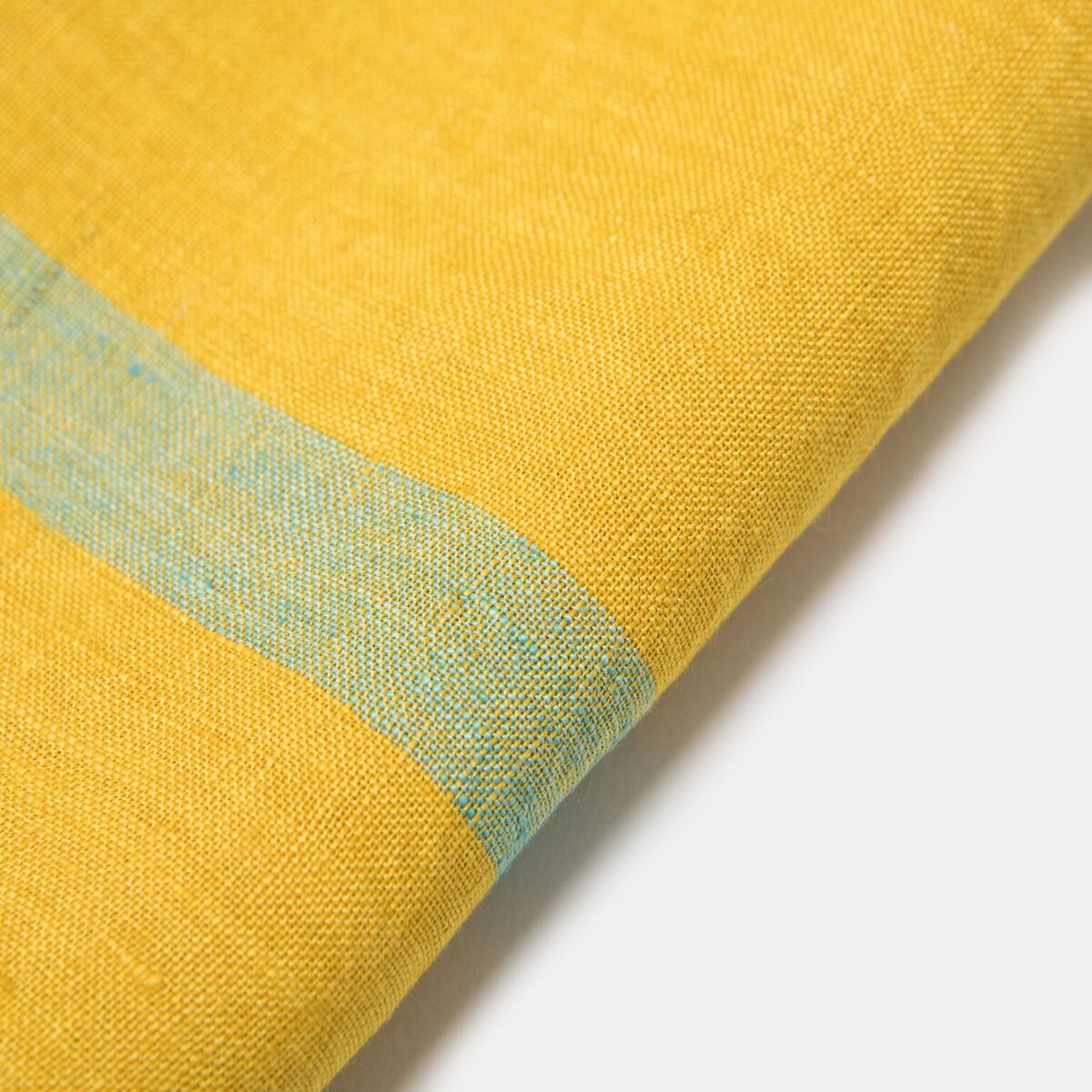 Laundered Linen Napkins Lime & Aqua, Set of 4