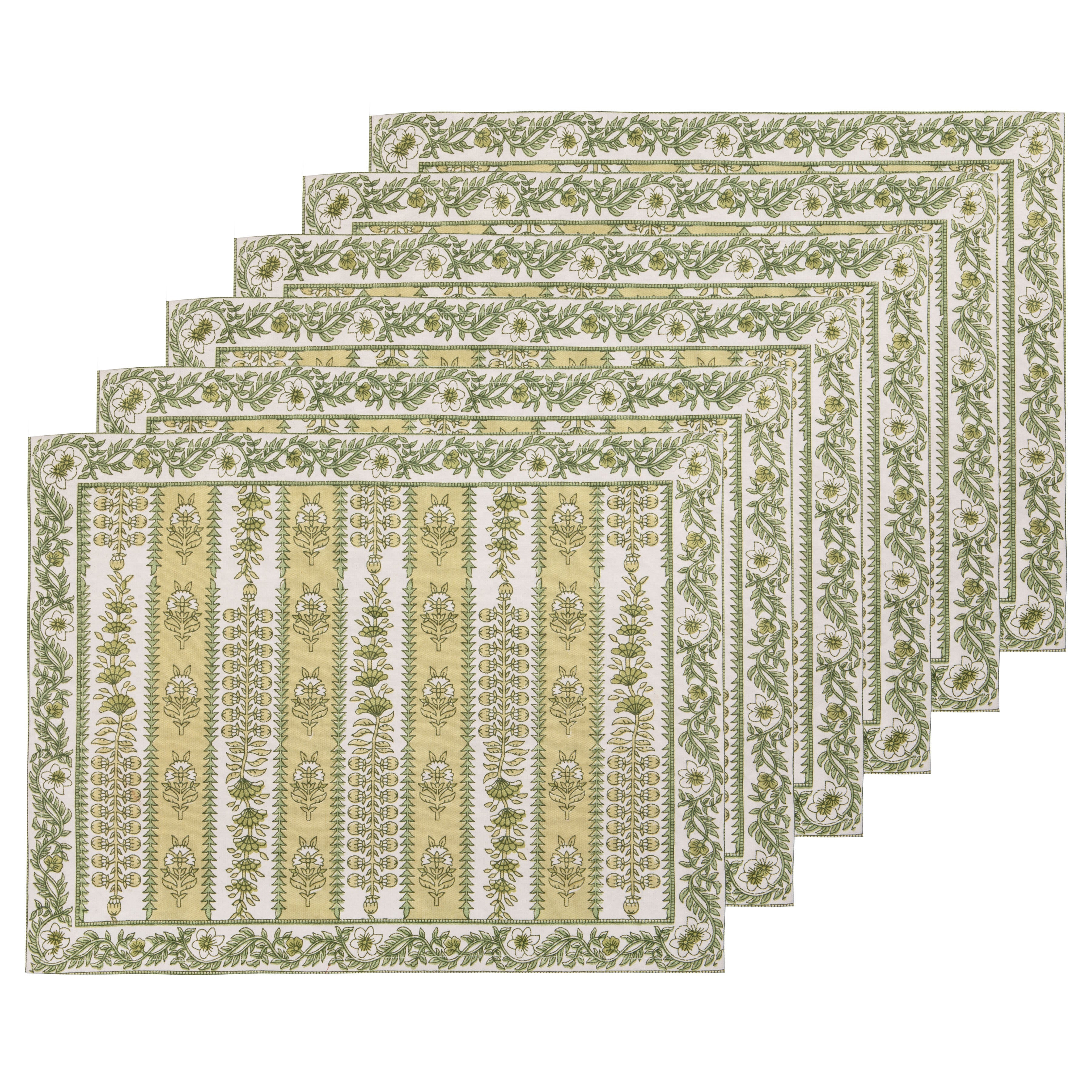 Avignon Placemats Pistache, Set of 6