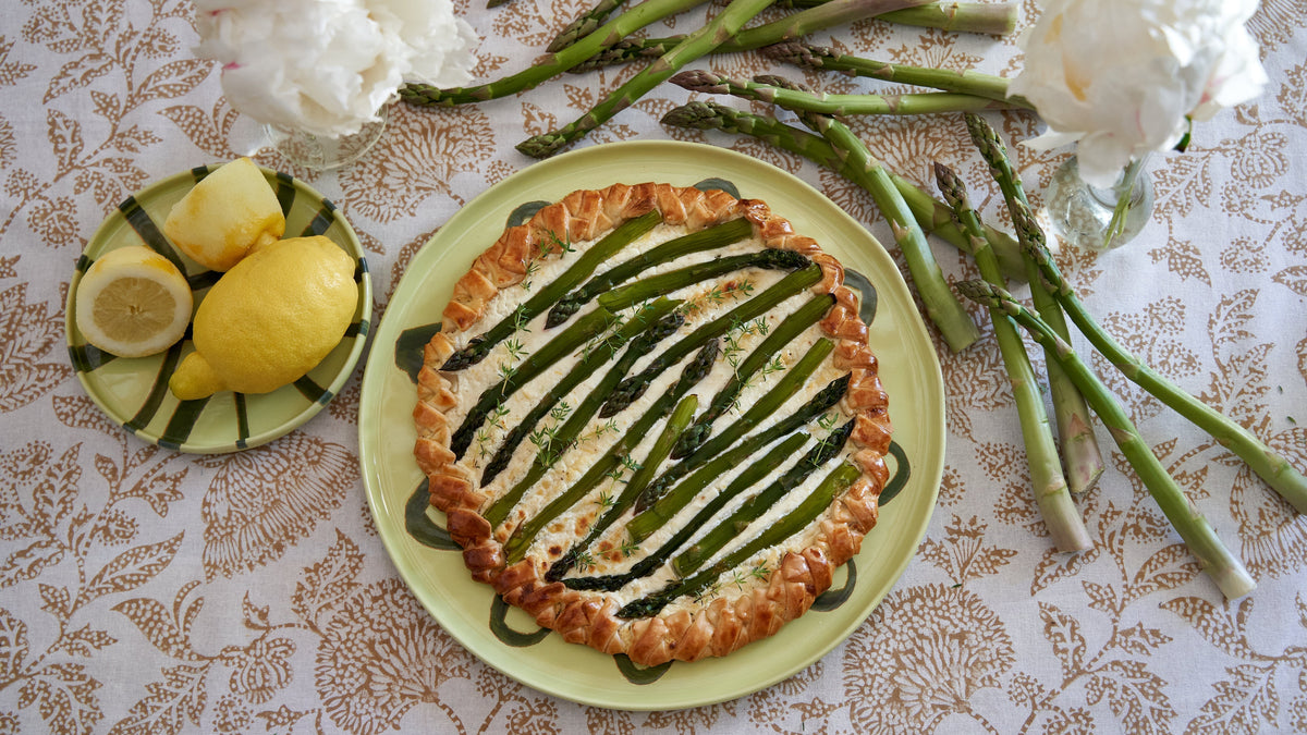 Chèvre, Asparagus & Lemon Tart
