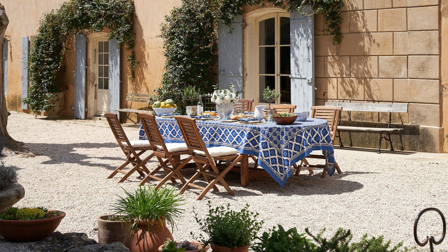 The Making of a French Tablescape featuring  Azulejo Blue