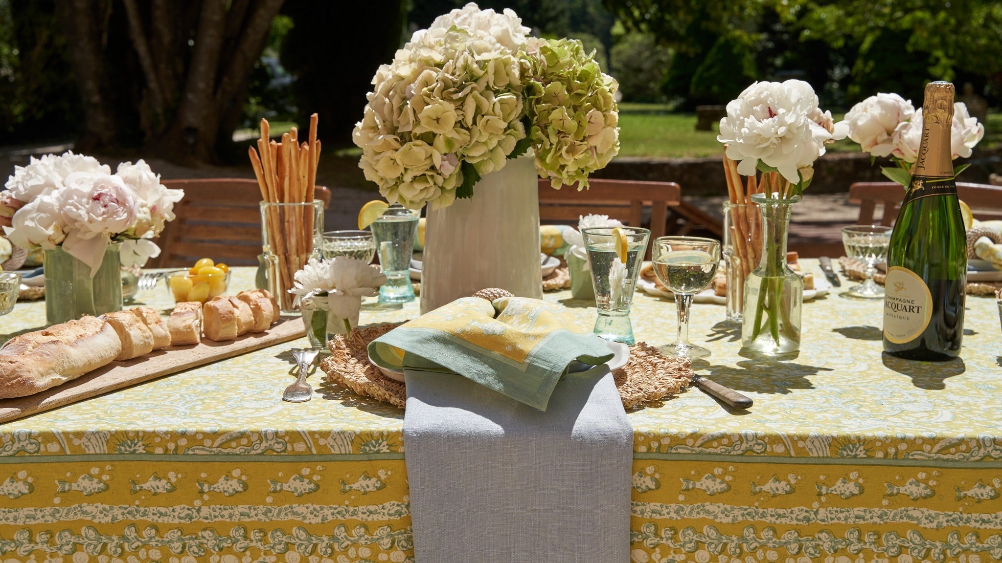 The Making of a French Tablescape featuring  La Mer Aqua & Citrine
