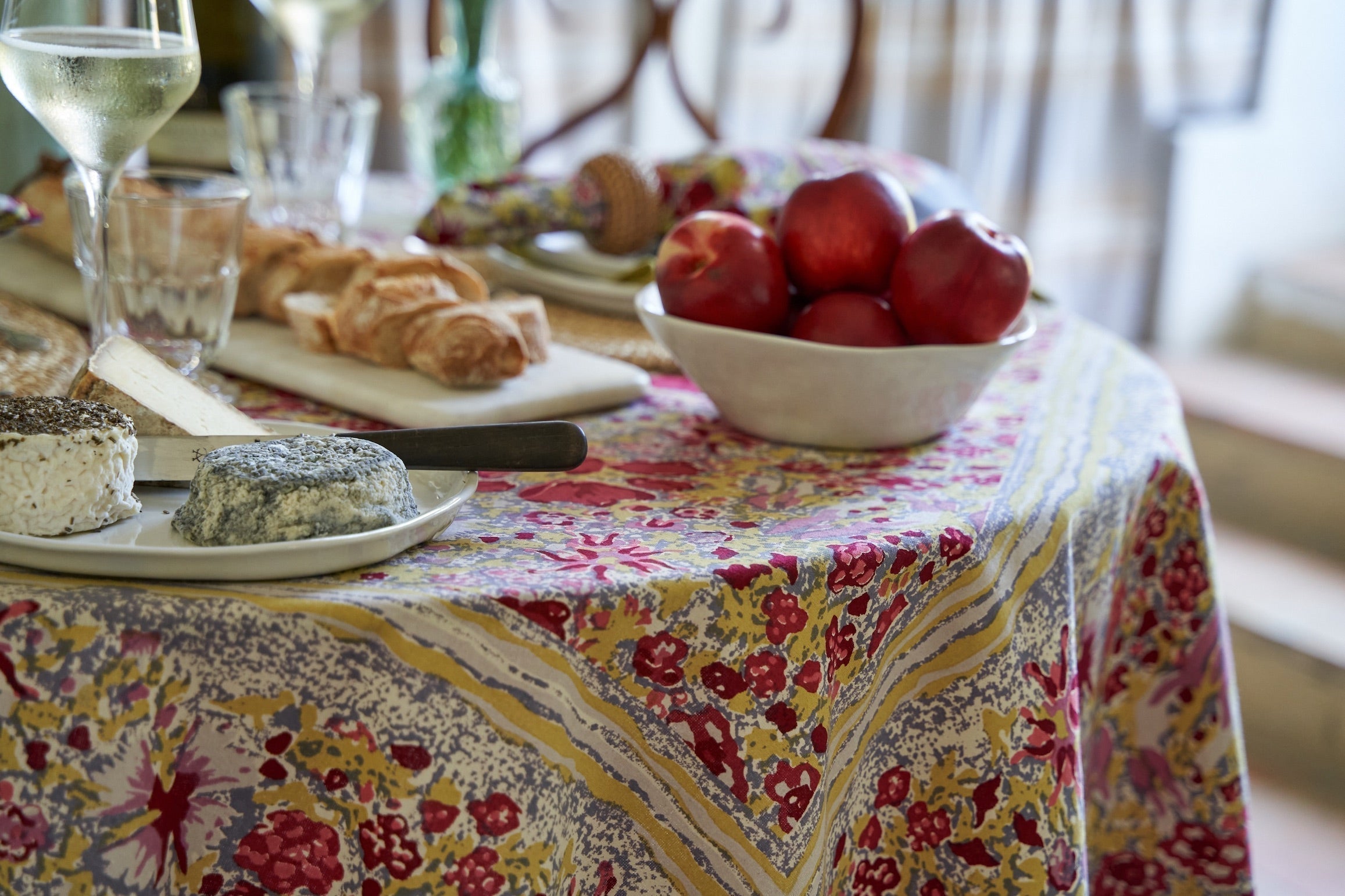 The Making of a French Tablescape featuring Jardin Red & Grey