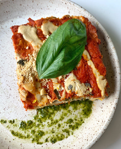 Macadamia Ricotta Layered Vegan Lasagna Recipe