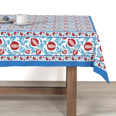 French Tablecloth Grenadine Red & Blue