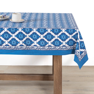 French Tablecloth Azulejo Blue