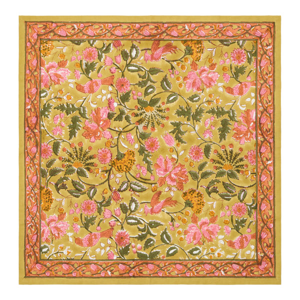Damaris Napkins Pink & Mustard - Set of 4