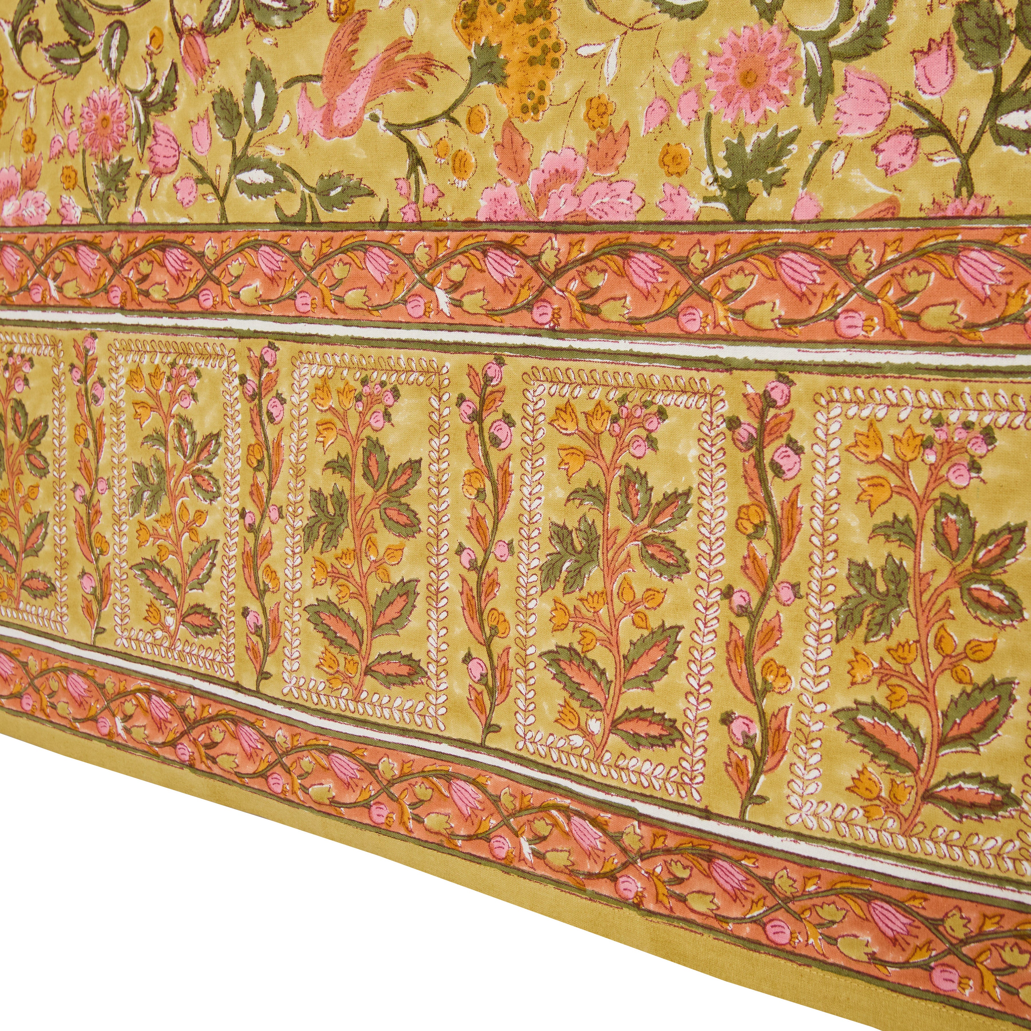 French Tablecloth Damaris Pink & Mustard