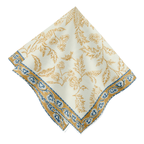 French Tablecloth Chloe Blue & Brown