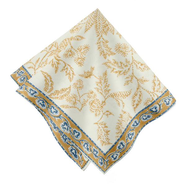 Chloe Napkins Blue & Brown - Set of 4