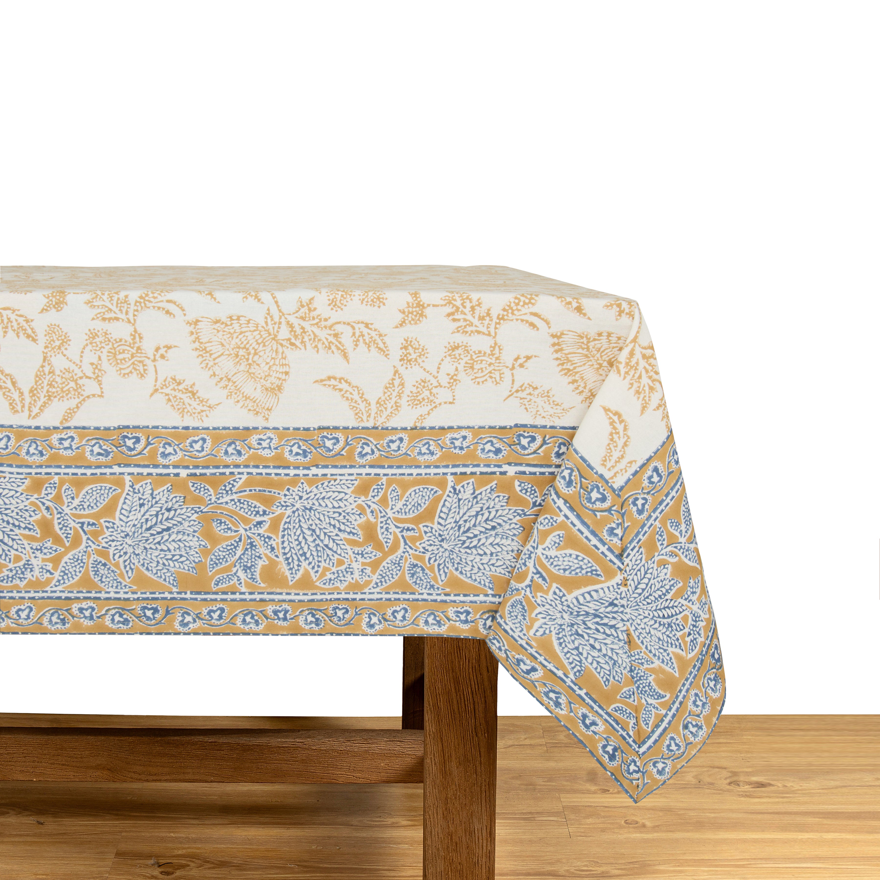 French Tablecloth Chloe Blue & Brown