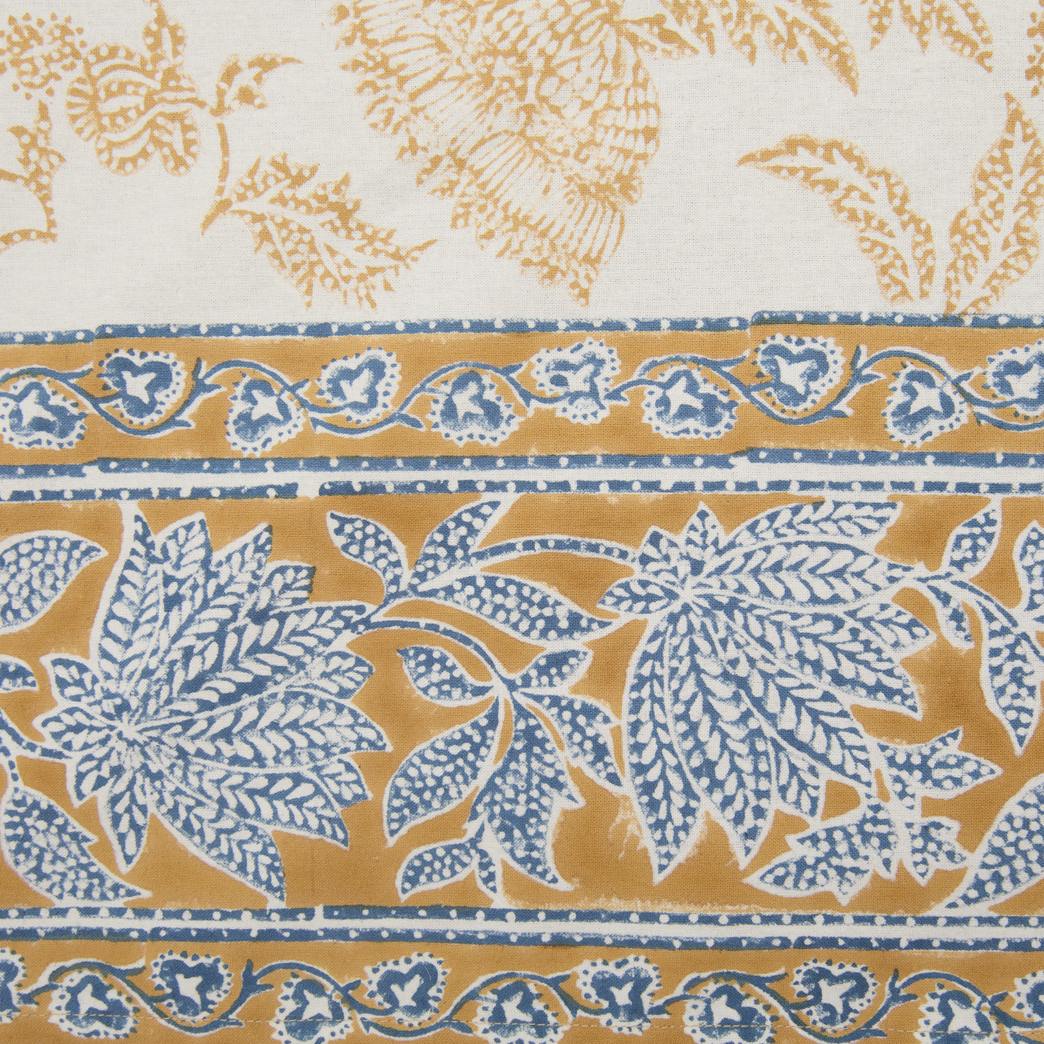 French Tablecloth Chloe Blue & Brown