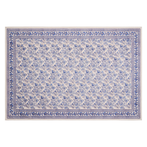 Jardin Secret Beige & Blue Tablecloth