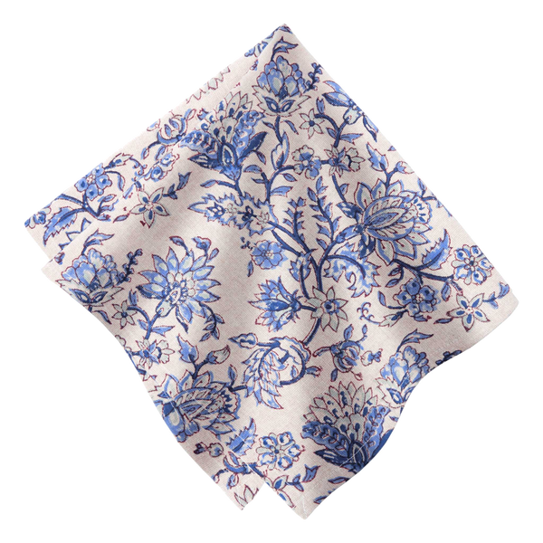 Jardin Secret Beige & Blue Tablecloth