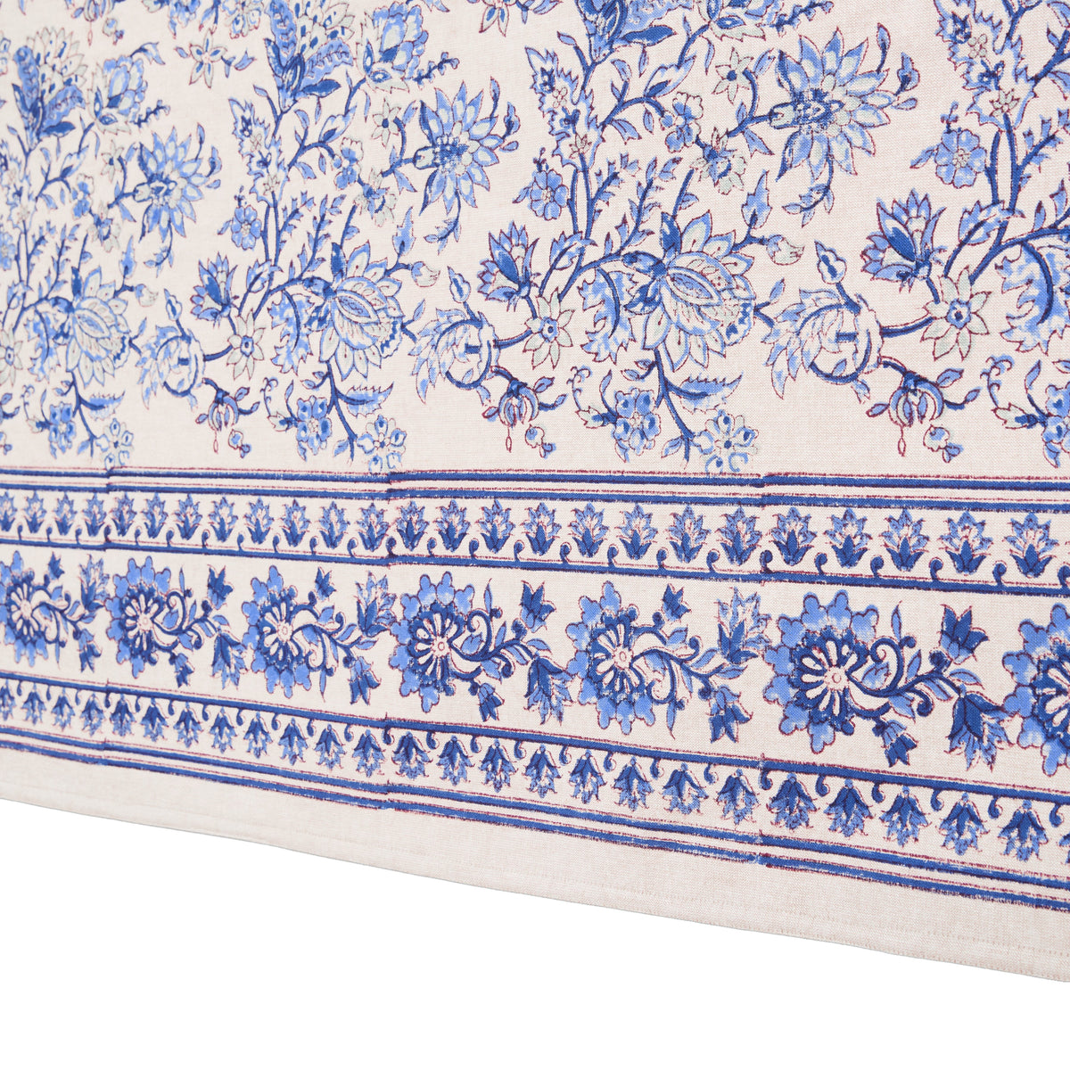 Jardin Secret Beige & Blue Tablecloth