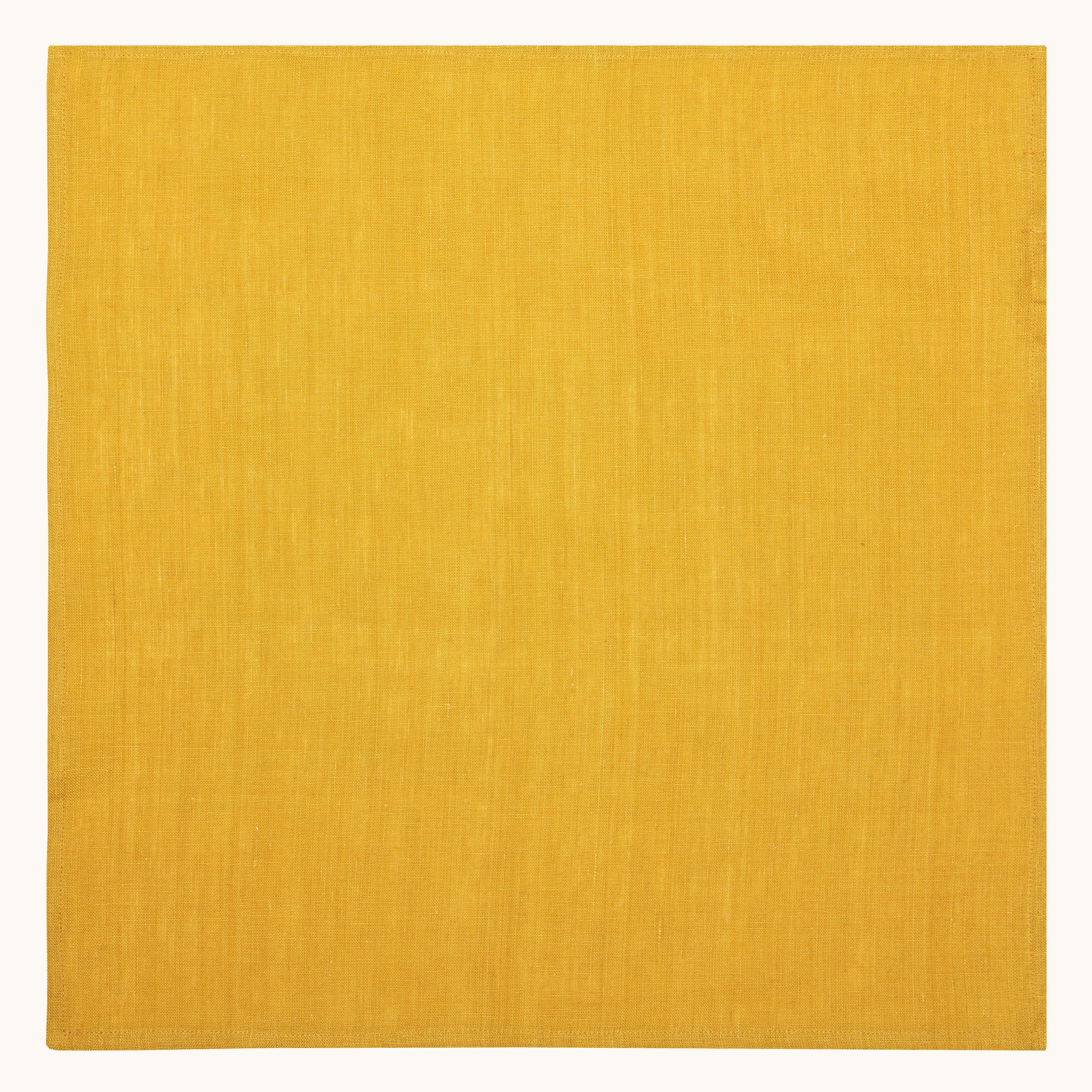 Palma Handwoven Linen Mustard Yellow Napkins 20x20 - Set of 4
