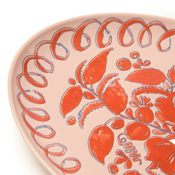 Amalfi Ceramic Oval Tray Pink