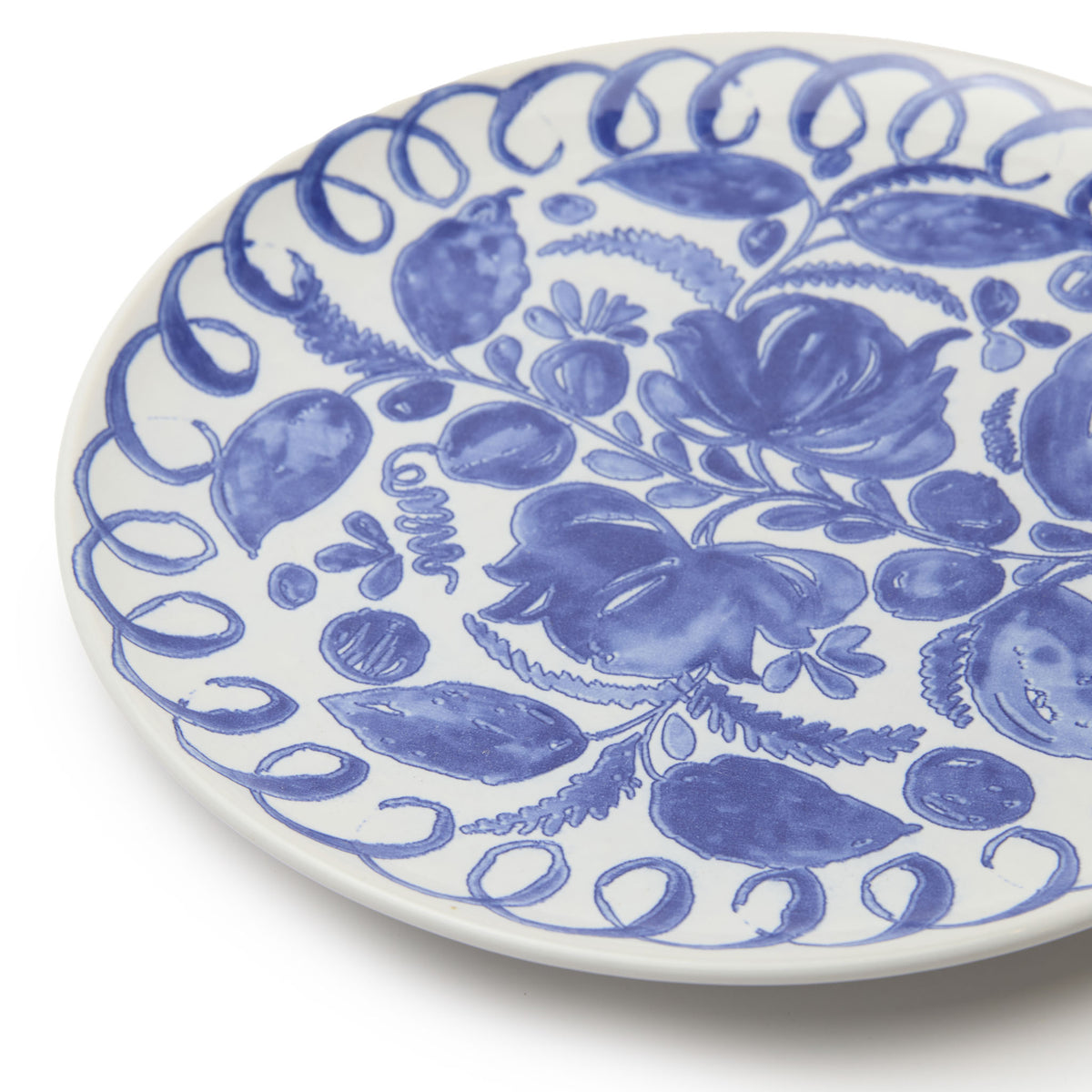 Amalfi Ceramic Dinner Plate White & Blue