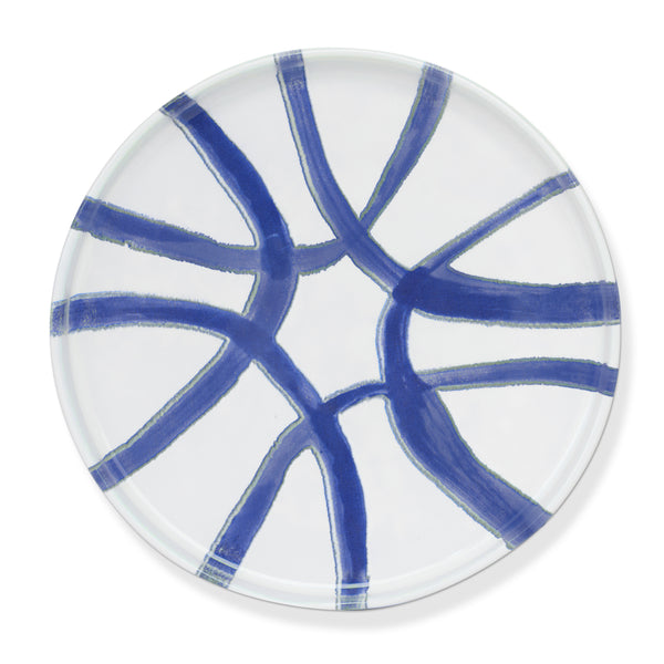 Amalfi Ceramic Appetizer Plate White & Blue