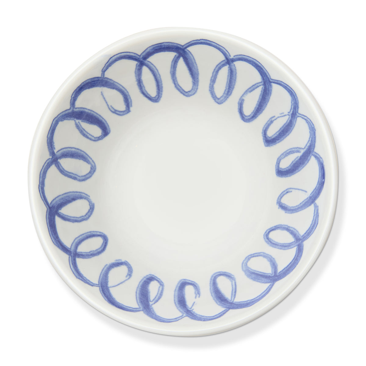 Amalfi Ceramic Berry Bowl White & Blue