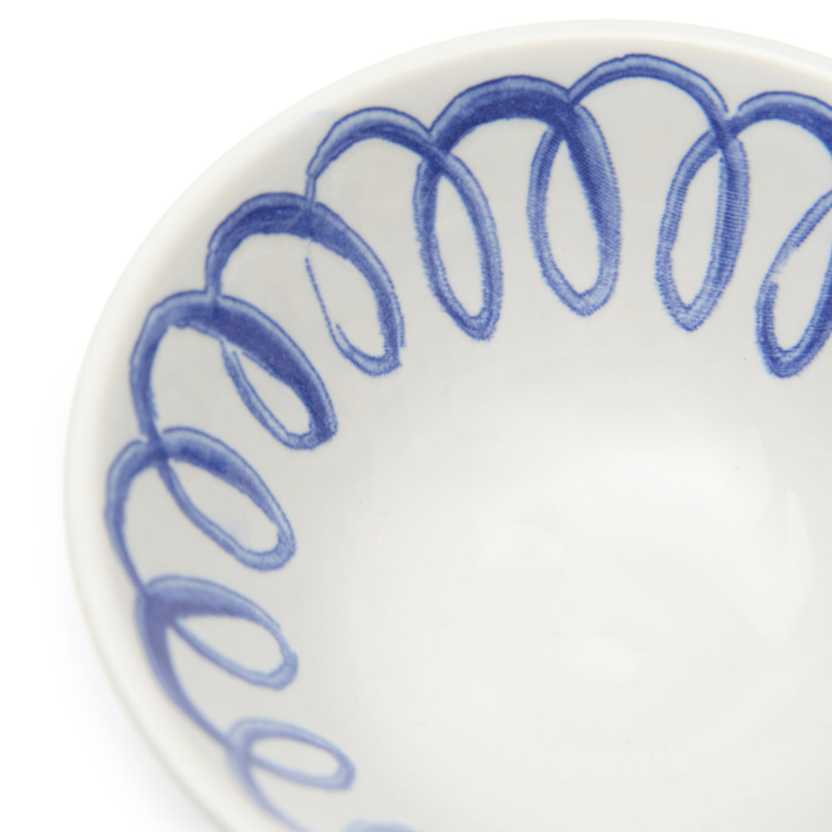 Amalfi Ceramic Berry Bowl White & Blue