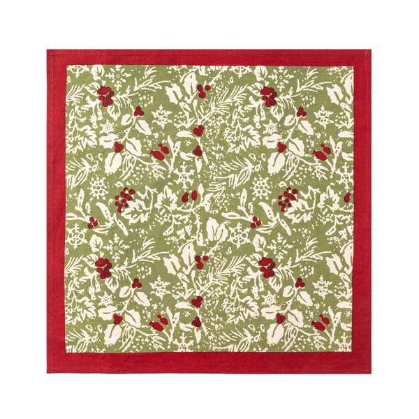 Baies de Houx Red & Green Napkins  - Set of 6