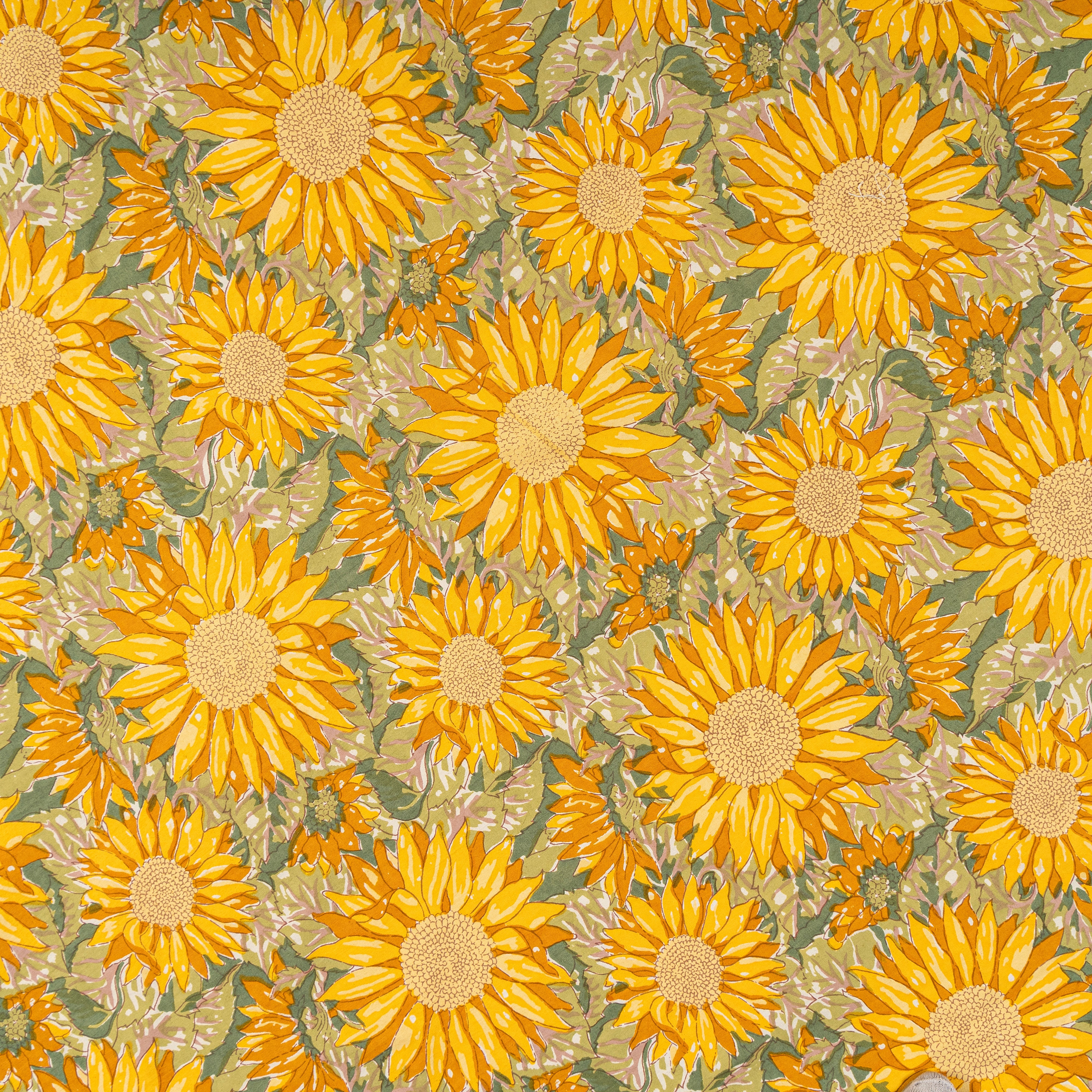 French Tablecloth Sunflower Yellow & Green