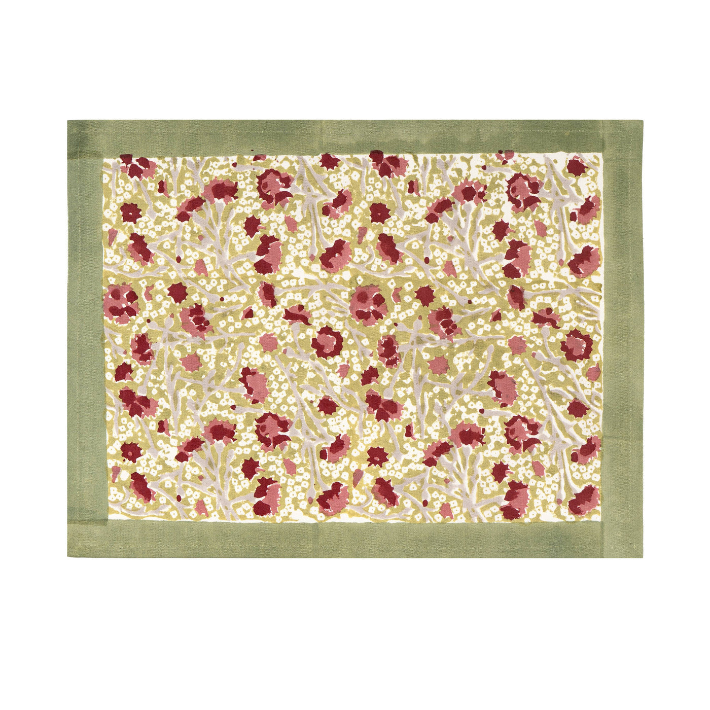 Meadows Placemats Red & Green, Set of 6