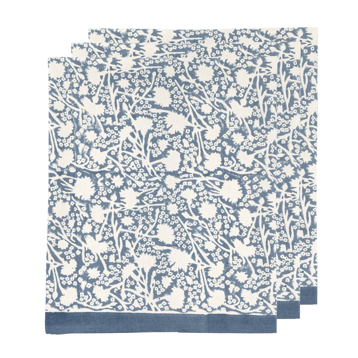 Meadows Tea Towels Bleu, Set of 3
