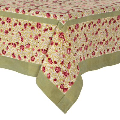 French Tablecloth Meadows Red & Green