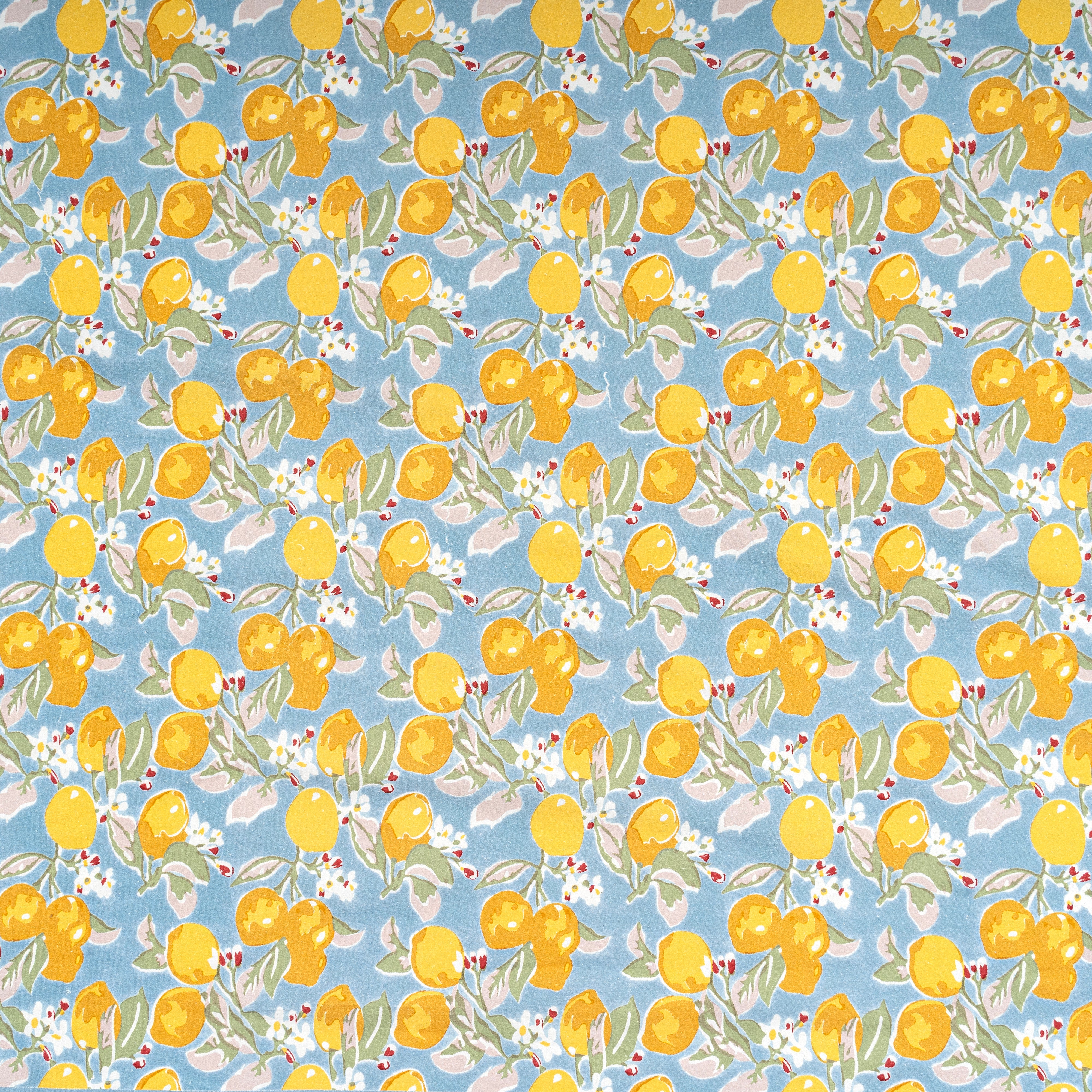 French Tablecloth Citron Bleu & Yellow