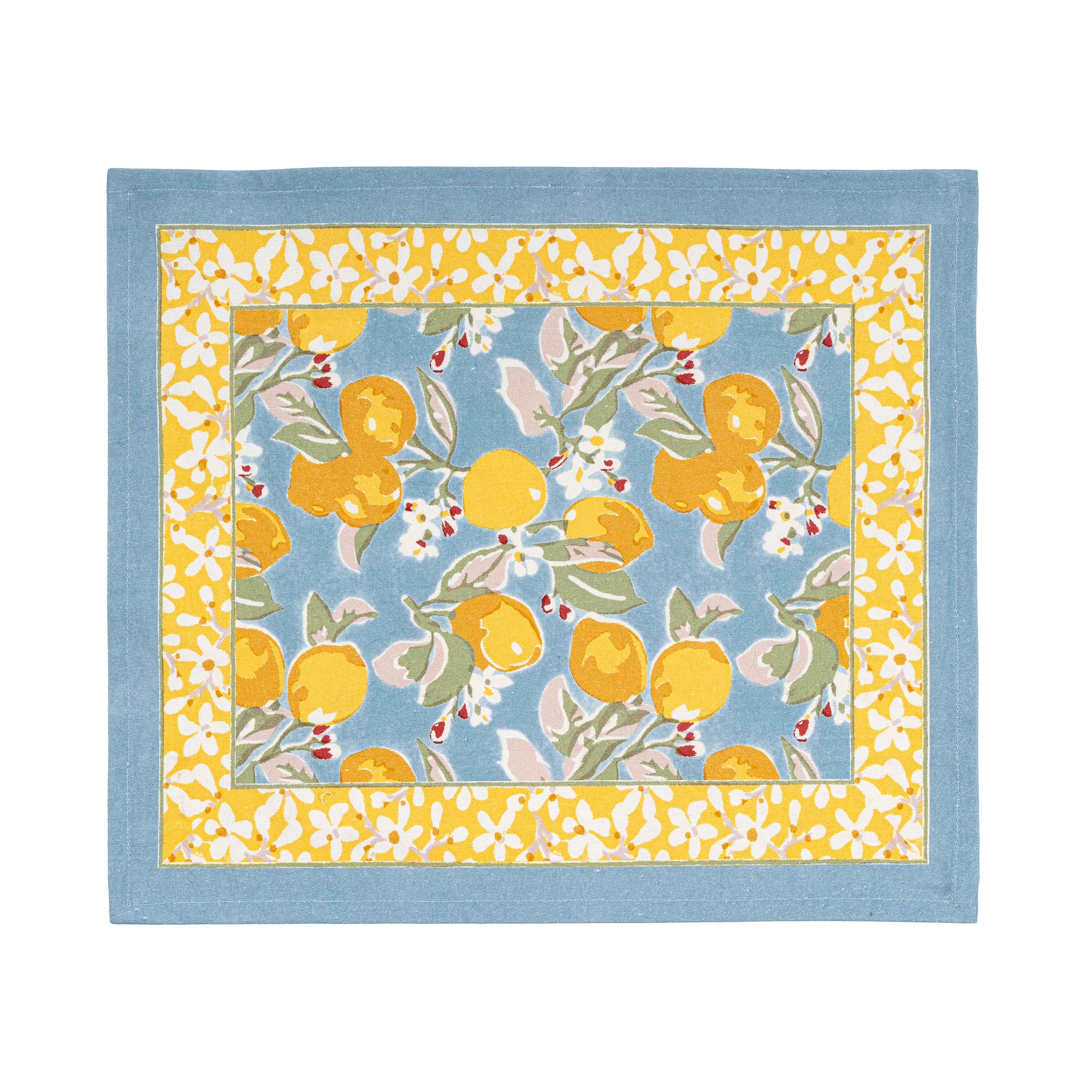 Citron Placemats Bleu & Yellow, Set of 6