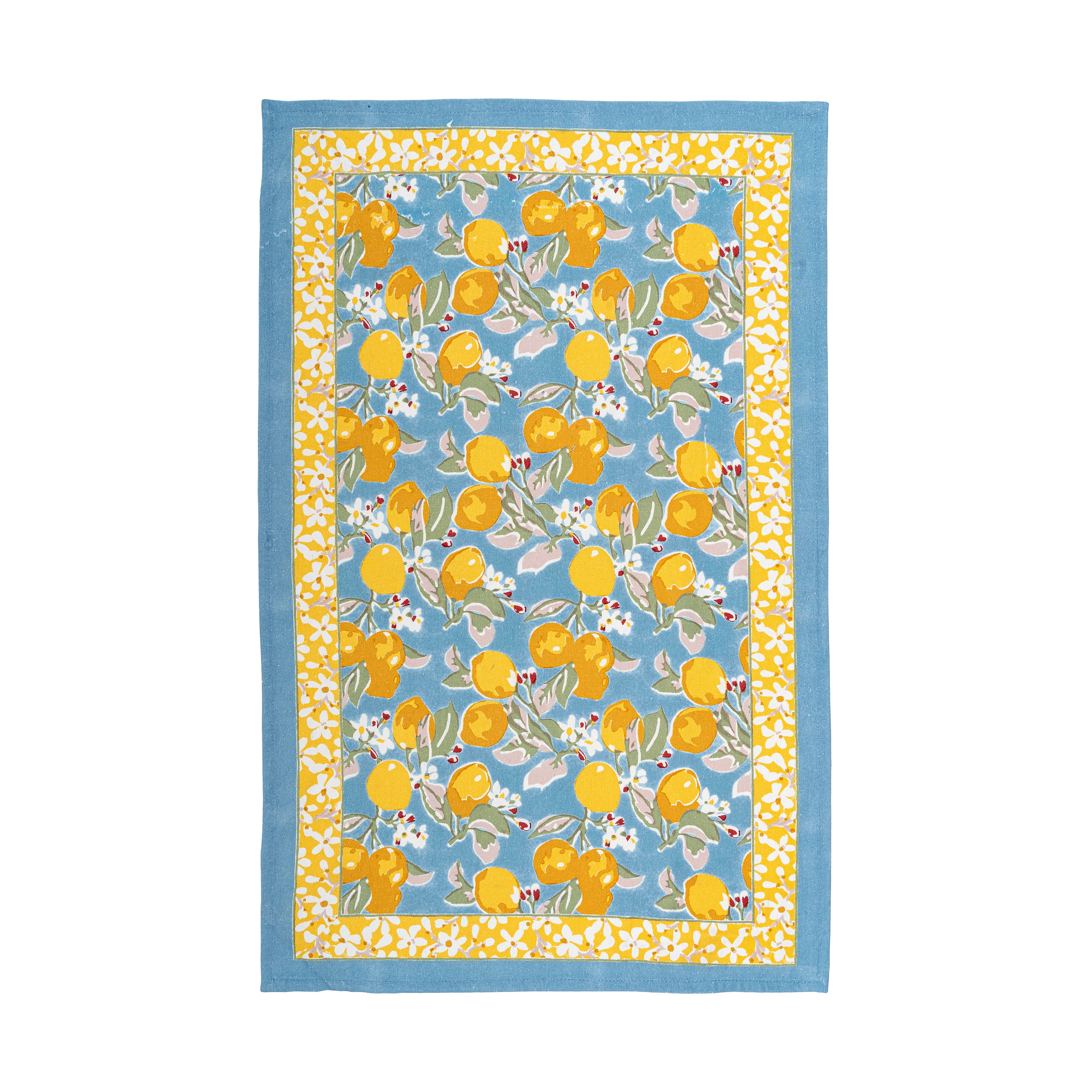 Citron Tea Towels Bleu & Yellow, Set of 3